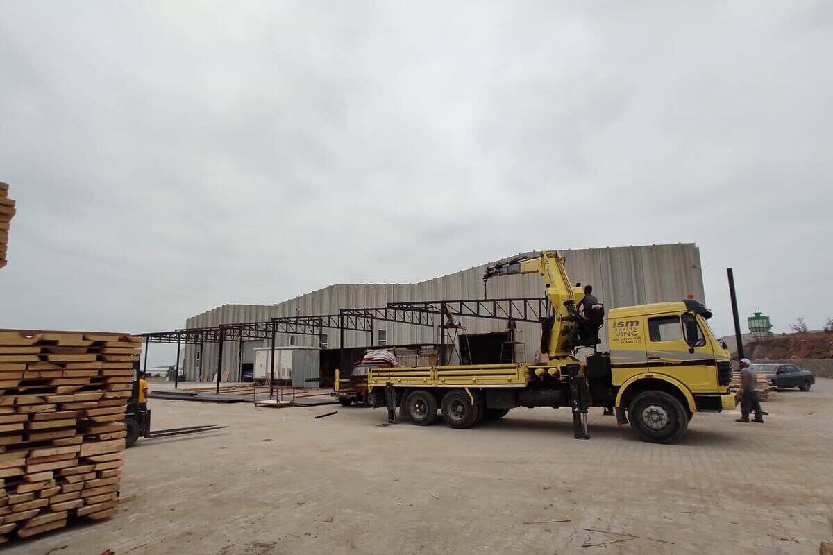 İnegöl sanayi fabrika çatı ve çelik konstrüksiyon montajı