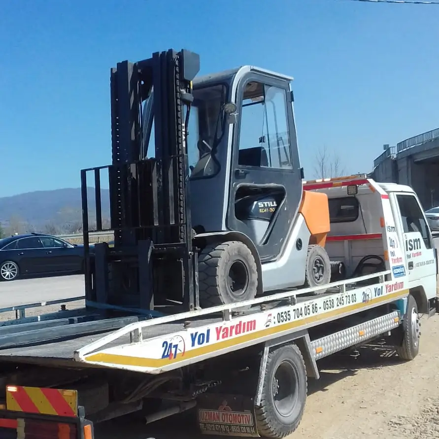 inegöl forklift kiralama hizmeti - oto çekici ile forklift taşınması